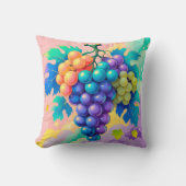 カラフル葡萄 クッション (正面)