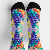 カラフル葡萄 ソックス (上部)