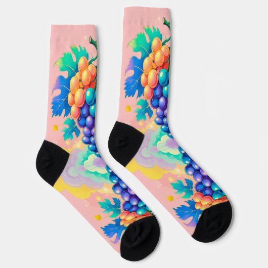 カラフル葡萄 ソックス (右)