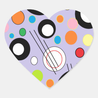 カラフル薄紫 ハートシール