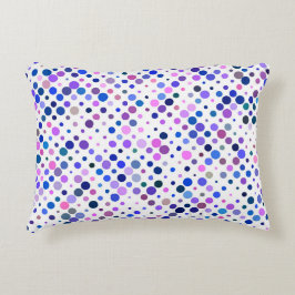 カラフル藍色、紫と青の点 アクセントクッション