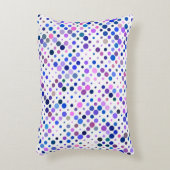 カラフル藍色、紫と青の点 アクセントクッション (正面(垂直))