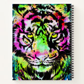 カラフル虎の頭 – 芸術的 Tiger ノートブック (裏面)