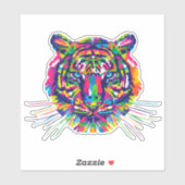 カラフル虎 シール (シート)