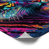 カラフル虎 ポスター (角)