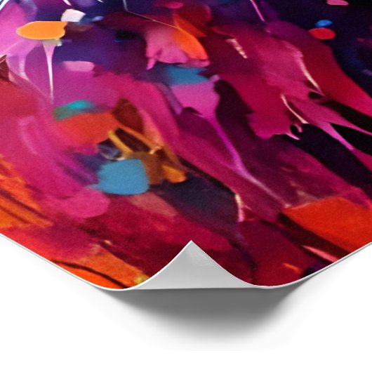 カラフル虎 ポスター (角)