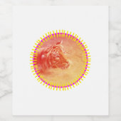 カラフル虎 ワインラベル (シングルラベル)