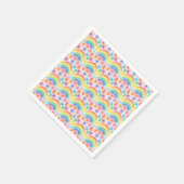 カラフル虹と雲の水の色絵を描の スタンダードカクテルナプキン (角)