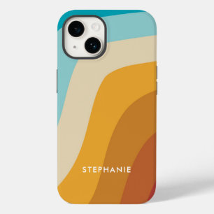カラフル虹の波パーソナライズされた Case-Mate iPhone 14ケース