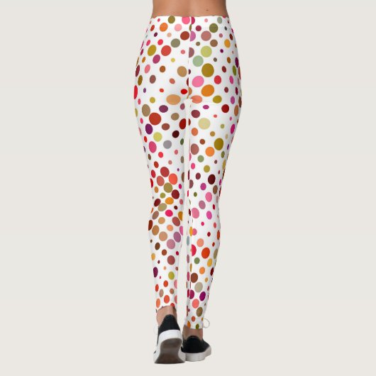 カラフル虹の点 レギンス (裏面)