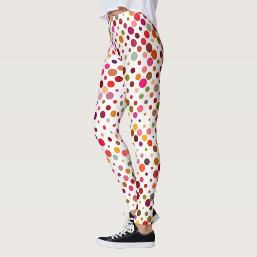 カラフル虹の点 レギンス (左)