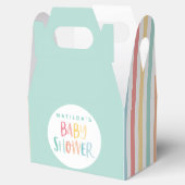 カラフル虹の赤ちゃんシャワーパーティー フェイバーボックス (オープン)