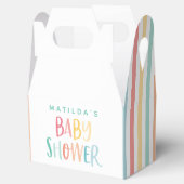 カラフル虹の赤ちゃんシャワーパーティー フェイバーボックス (オープン)