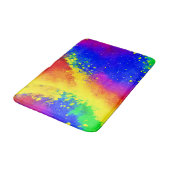 カラフル虹の飛び絵を描模様 バスマット (アングル)