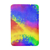 カラフル虹の飛び絵を描模様 バスマット (正面縦)