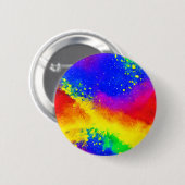 カラフル虹の飛び絵を描模様 缶バッジ (正面&裏面)