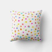 カラフル虹モダンコンテンポラリーシンプル点 クッション (裏面)