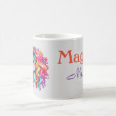 カラフル虹ユニコーン コーヒーマグカップ (中央)