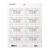 カラフル虹三角形モダン図形デザイン部 ラベル (フルシート)