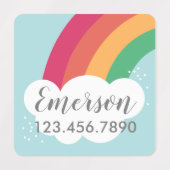 カラフル虹色子供の防水ラベル ラベル (デザイン2)