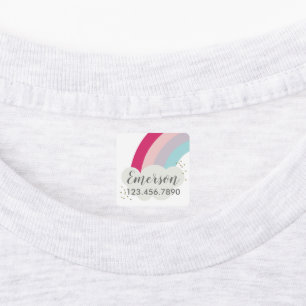 カラフル虹色子供の防水ラベル ラベル