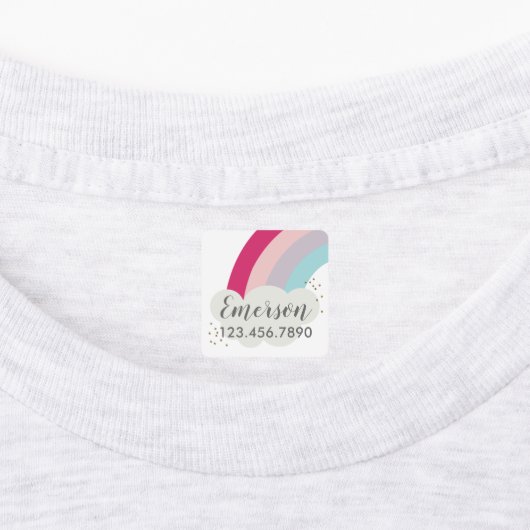 カラフル虹色子供の防水ラベル ラベル (貼付)