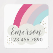 カラフル虹色子供の防水ラベル ラベル (デザイン1)