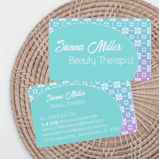 カラフル虹花のパタパーソナライズされたーン 名刺