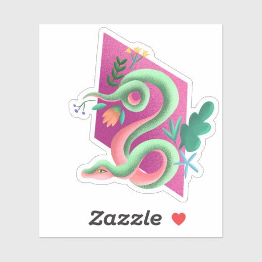 カラフル蛇 シール (シート)