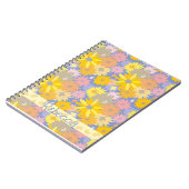 カラフル蝶の花パーソナライズされた ノートブック (左側)