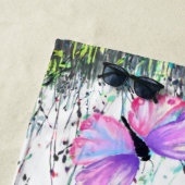 カラフル蝶の飛んでいる自然ビーチタオル ビーチタオル (インサイチュ)