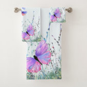 カラフル蝶の飛んでいる自然-春 バスタオルセット (インサイチュ)