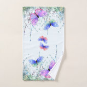 カラフル蝶の飛んでいる自然-春 バスタオルセット (ハンドタオル)