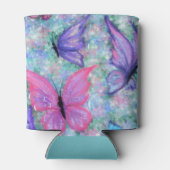 カラフル蝶飛んでいる- Joy 缶クーラー (裏面)