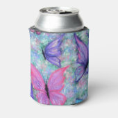 カラフル蝶飛んでいる- Joy 缶クーラー (缶裏面)