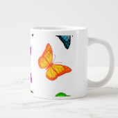 カラフル蝶 ジャンボコーヒーマグカップ (右)