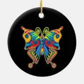 カラフル蝶 セラミックオーナメント (裏面)