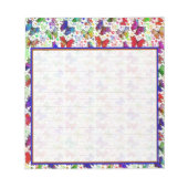 カラフル蝶 ノートパッド (正面)