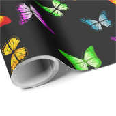 カラフル蝶 ラッピングペーパー (ロールコーナー)