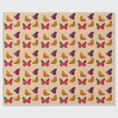 カラフル蝶 ラッピングペーパー (フラット)