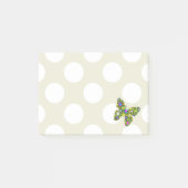 カラフル蝶、花、水玉模様 ポストイット (正面)