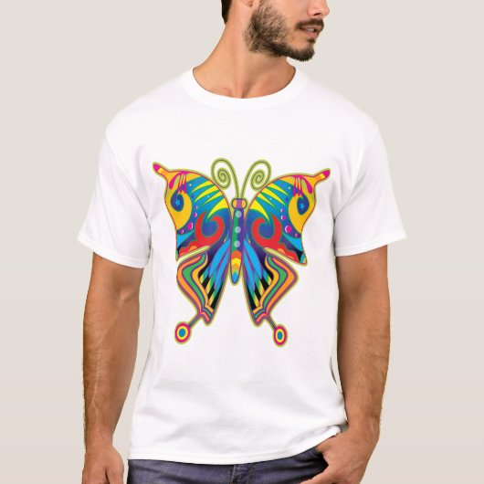 カラフル蝶 Tシャツ (正面)
