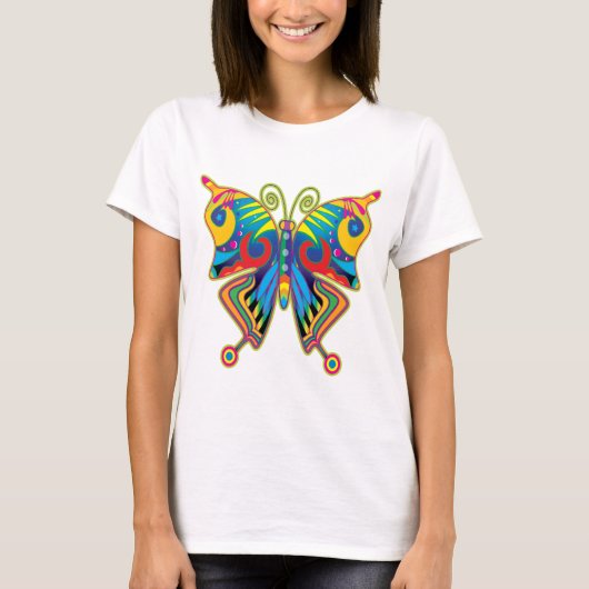 カラフル蝶 Tシャツ (正面)