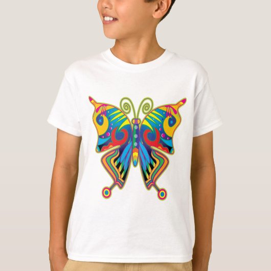 カラフル蝶 Tシャツ (正面)