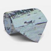 カラフル街並み斜面水彩アート ネクタイ (ロール)