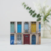 カラフル表扉はがきのコラージュ ポストカード (スタンド正面)