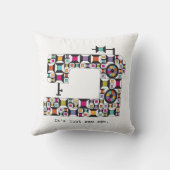 カラフル裁縫キルトパターン クッション (裏面)