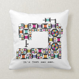 カラフル裁縫キルトパターン クッション