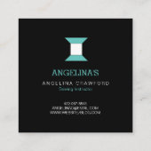 カラフル裁縫キルトパターン スクエア名刺 (裏面)