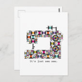 カラフル裁縫キルトパターン ポストカード (正面/裏面)